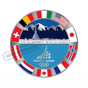 Torino 2006 Flags of the Winter Games Host Countries  