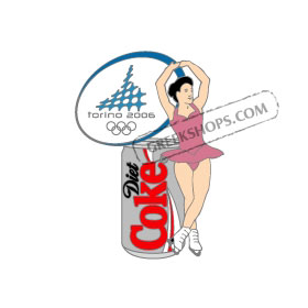 Torino 2006 Diet Coke Figure Skater Pin