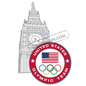 USOC London 2012 Olympic Team Big Ben Pin
