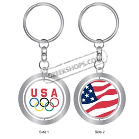 Vancouver 2010 USA Flag Spinner Keychain