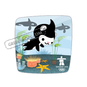 Vancouver 2010 Miga With Orcas Pin