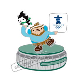 Vancouver 2010 Mascots Pacific Coliseum Pin