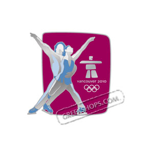 Vancouver 2010 Silhouette Pairs Skating Pin