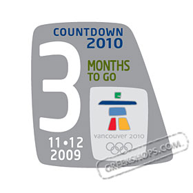 Vancouver 2010 3 Months To Go Pin