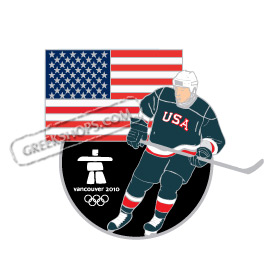 Vancouver 2010 Hockey Player US Pin