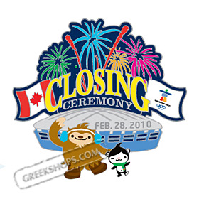 Vancouver 2010 Mascot Closing Ceremonies Pin 