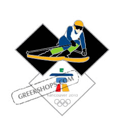 Vancouver 2010 Double Diamond Skier Male Pin