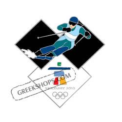 Vancouver 2010 Double Diamond Skier Female Pin