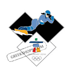 Vancouver 2010 Double Diamond Snowboarder Female Pin