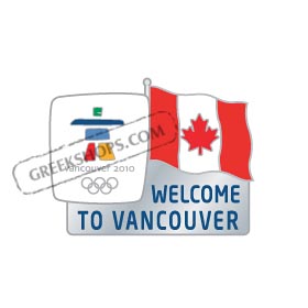 Vancouver 2010 Welcome Flag Canada Pin