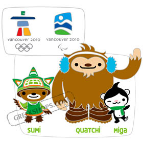 Vancouver 2010 Mascot Family Pin