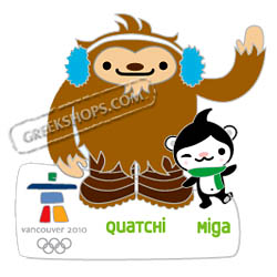 Vancouver 2010 Mascots Quatchi and Miga Pin