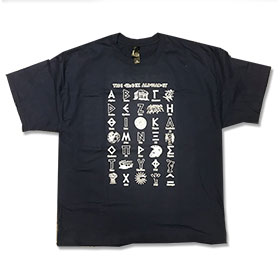 Ancient Greek Alphabet Tshirt Style D781