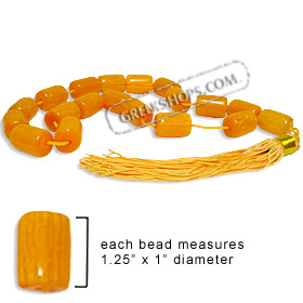 Decorative Oversized Greek Worrybeads - Amber Color