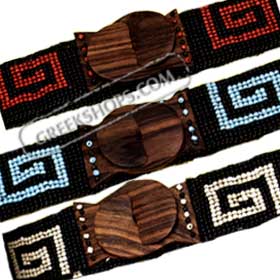 Greek Key Beaded Belt (3 Color Options)