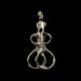 Sterling Silver Pendant - Ancient Greek Cycladic Devotion Symbol (25mm)
