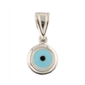 The Amphitrite Collection - Platinum Plated Sterling Silver Pendant - Mother of Pearl Mati (7mm)