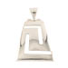 Sterling Silver Pendant - Trapezoid Greek Key (36mm)