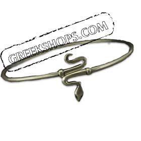 Sterling Silver Arm Braclet - Small Serpent (90mm)