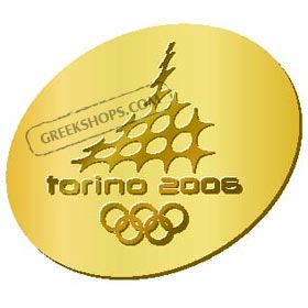 Torino 2006 Gold Raised Logo Pin