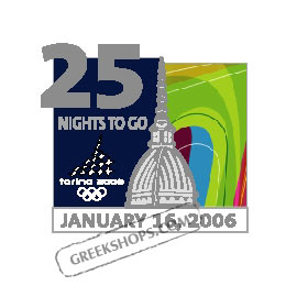 Torino 2006 25 Nights To Go Pin
