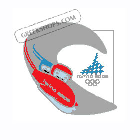 Torino 2006 Mascots on Bobsled Pin