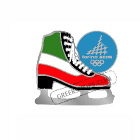 Torino 2006 Italian Figure Skate Pin
