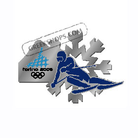 Torino 2006 Alpine Skier Double Pin 