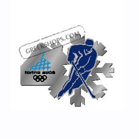 Torino 2006 Hockey Player Double Pin 
