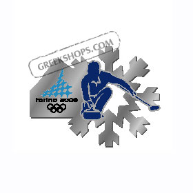 Torino 2006 Curling Double Pin 