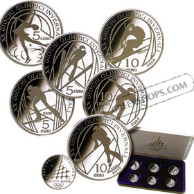Torino 2006 5 Euro & 10 Euro Silver Proof Collection