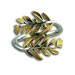 Laurel Wreath Two Tone Sterling Silver Adjustable ring
