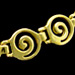 24k Gold Plated Sterling Silver Bracelet - Swirl Motif Links (8mm)