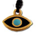 Greek Evil Eye Black Handbraided Macrame Adjustable Necklace 103514