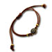 Hand braided silk and rhinestone Evil Eye Bracelet in Brown