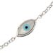 The Amphitrite Collection - Platinum Plated Sterling Silver Bracelet - Mother of Pearl Mati (11mm)