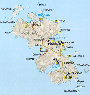 Leros Island Map