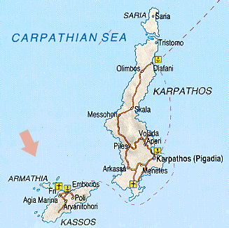 Karpathos Island Map