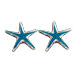 The Neptune Collection - Sterling Silver Earrings - Starfish and Opal (12mm)