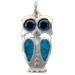 The Neptune Collection - Sterling Silver Pendant - Owl and Opal (8mm)