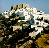 Part of Chora with the fortified monastery of
St. John above