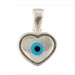 The Amphitrite Collection - Platinum Plated Sterling Silver Pendant - Mother of Pearl Heart Mati (14mm)