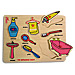 Learning About My Bathroom - Wooden Peg Puzzle (In Greek) Age 3+