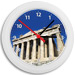 Greek Time - Parthenon West View Wall Clock
