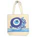 Evil Eye Canvas Tote Bag, 16iin by 18in