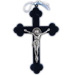 Metal Crucifix with Blue Velvet Cross - Medium