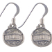 Sterling Silver Parthenon Round Earrings (12mm) w/ French Hooks