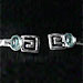 Sterling Silver Cuff Bracelet - Greek Key Square (7cm)