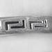 Rubber Bracelet - Sterling Silver 3 Small Greek Key (1cm)