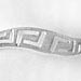 Rubber Bracelet - Sterling Silver 4 Greek Key Wave(.7cm)